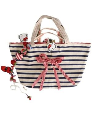 Péro X Hello Kitty Striped Tote Bag - ホワイト