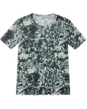 JNBY Floral-Print Mesh T-Shirt - Blue