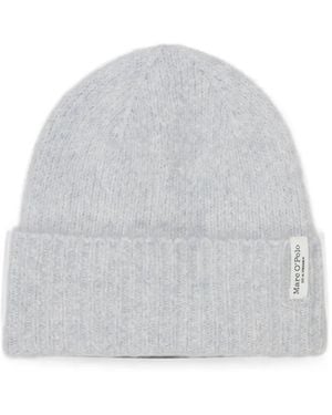 Marc O' Polo Ribbed-Knit Beanie Hat - Grey