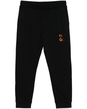 HUGO Logo-Print Track Pants - Black
