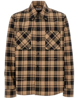 Off-White c/o Virgil Abloh エンブロイダリー シャツ - ブラウン