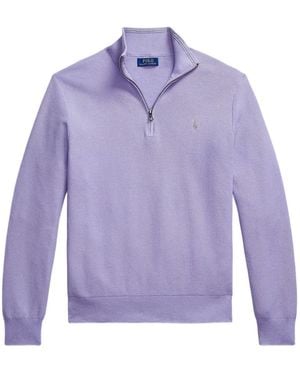 Polo Ralph Lauren Quarter-Zip Jumper - Purple
