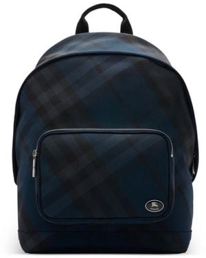 Burberry チェック バックパック - ブルー