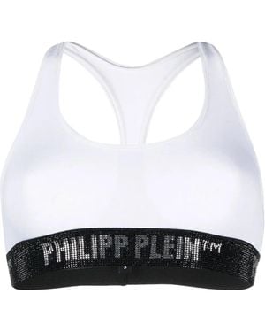 Philipp Plein ロゴディテール スポーツブラ - ホワイト