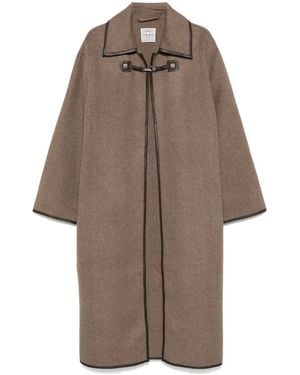 TOTEME Abrigo con efecto melange - Marrón