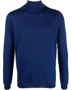 GOES BOTANICAL Roll-Neck Knit Sweater - Blue