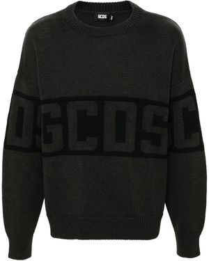 Gcds Logo Band Crew-Neck Jumper - Black