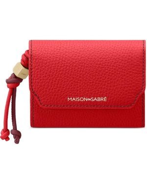 Maison De Sabre Leather Trifold Wallet - Red