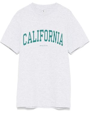 Sporty & Rich T-Shirt Van Stretch-Katoen - Wit