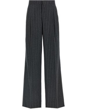 ボトムスその他 Tagliatore Grey pinstripe trousers Tagliatore Striped Trousers | Grey | FARFETCH