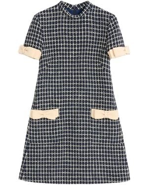 Valentino Garavani Bouclé Short Dress - ブルー