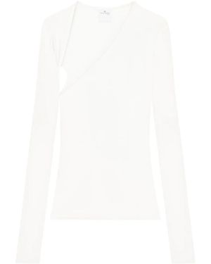 Courreges Slash Asymmetric Top - White