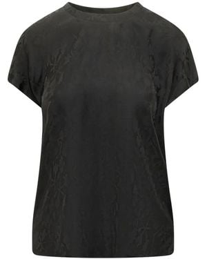 Pinko Blouse Met Bloemjacquard - Zwart