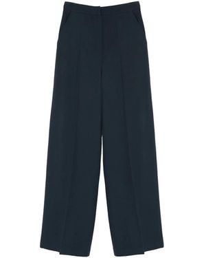 Yves Salomon Pantalon De Costume En Laine - Bleu