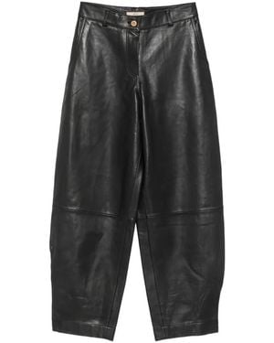 Sessun Pantalon Fuselé Carlea En Cuir - Grey