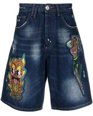 Philipp Plein Shorts & Bermuda Shorts - Blue