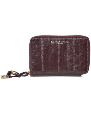 Gianni Chiarini Eel Portemonnaie Mit Knitteroptik - Lila