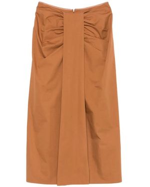 ..,merci Gathered Midi Skirt - Brown