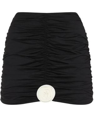 LaRevêche Lilibet Ruched Miniskirt - Black