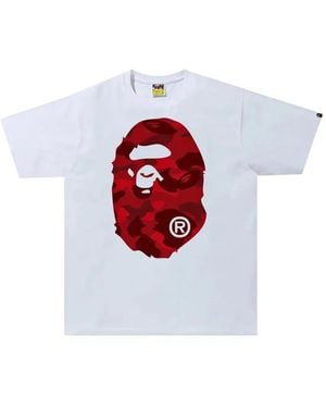 A Bathing Ape Colour Camo Big Ape Head T-Shirt - White