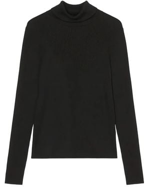 Marc O' Polo Turtleneck Ribbed Top - Black