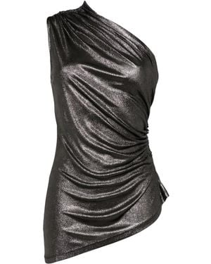 Atlein Asymmetrisches Tanktop - Schwarz