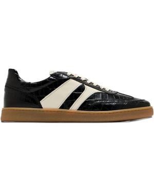 Collegium Sneakers Pillar Court Iii Effetto Coccodrillo - Nero