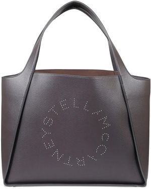 Stella McCartney Logo Cut-Out Tote Bag - Grey