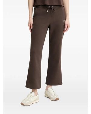 DKNY Logo-Plaque Drawstring Track Trousers - Brown
