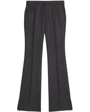 Ami Paris Mid-rise Flared Pants - Gray