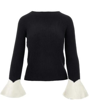 Emporio Armani Bell-Sleeve Jumper - Black