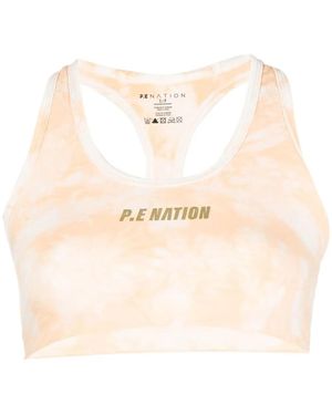 P.E Nation Sujetador deportivo con diseño tie-dye - Neutro