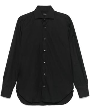 Barba Napoli Poplin Shirt - Black