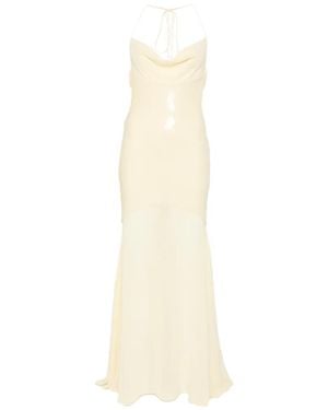 Patrizia Pepe Sequined Maxi Dress - White