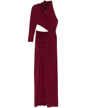 Nissa Rhinestone-Embellished Maxi Dress - Red