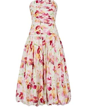 Nicholas Despina Strapless Midi Dress - Red