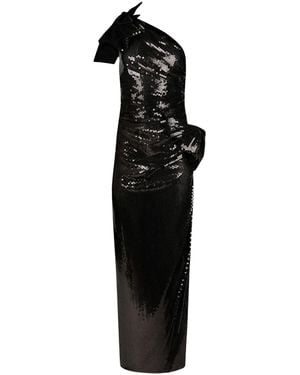 Nina Ricci Sequin-Embellished One-Shoulder Dress - Black