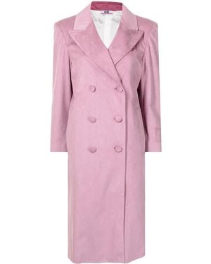 Gcds Double-Breasted Coat - Pink