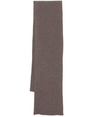N.Peal Cashmere Écharpe En Maille Côtelée - Marron