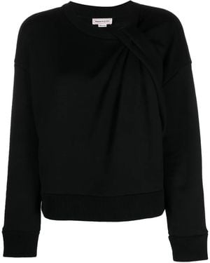 McQueen ノットディテール スウェットシャツ - ブラック