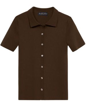 Brooks Brothers Rib-Knit Shirt - Brown