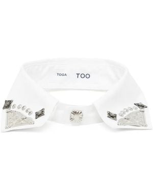 Toga Metal-Embellished Tie - White