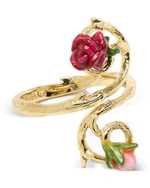 Les Nereides Rose Flower Ring - Metallic