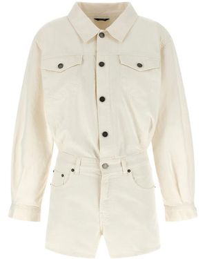 Haikure Elle Authentic Lax Button-Up Playsuit - Natural