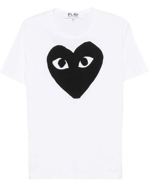 Comme des Garçons T-Shirt À Imprimé Cœur - Black
