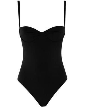 FEDERICA TOSI Sweetheart-Neck Swimsuit - Black