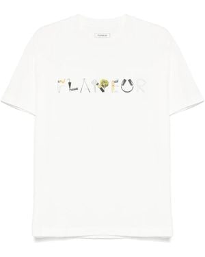 flâneur Logo-Print T-Shirt - White