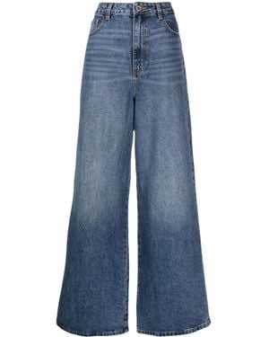 Self-Portrait Wide-leg Jeans - Blue