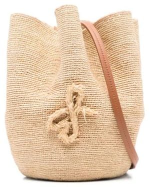 Ruslan Baginskiy Woven Monogram Shoulder Bag - White