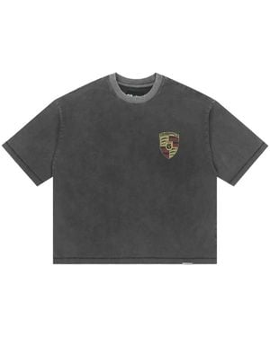 Godspeed New York Insignias Logo-Print Washed T-Shirt - Grey